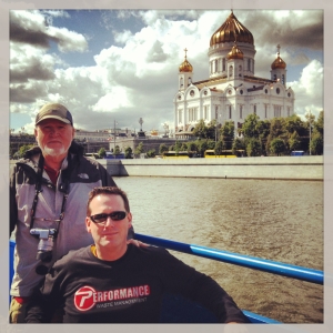On a river cruise in Moscow