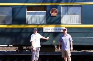 Don and Scott with our Chinese train in Russia